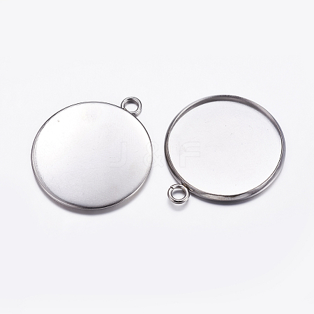 Tarnish Resistant 304 Stainless Steel Pendant Cabochon Settings LS-STAS-K146-054-25mm-1