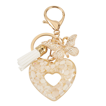 Heart with Butterfly Resin Keychains KEYC-TADJ0001-01D-1