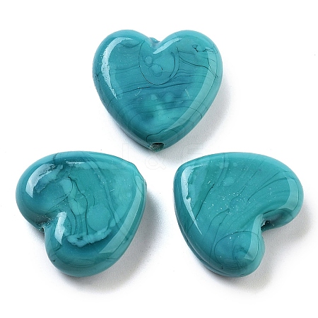 Heart Handmade Lampwork Beads LAMP-U003-01G-1