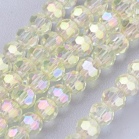 Electroplate Glass Beads Strands EGLA-D021-70-1