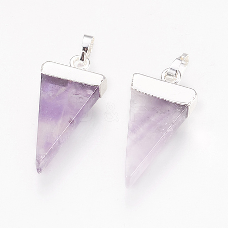 Natural Amethyst Pendants G-E493-O04-S-1