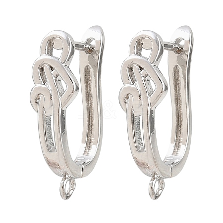 Brass Hoop Earring Findings KK-K340-36P-1