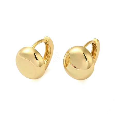 Flat Round Brass Hoop Earrings for Women KK-B089-36G-1