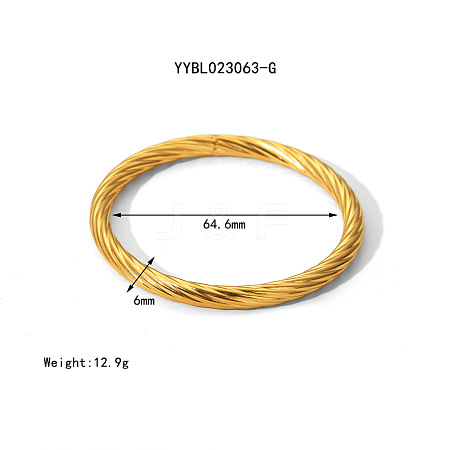 Twist Stainless Steel Bangles for Women ET8898-1-1