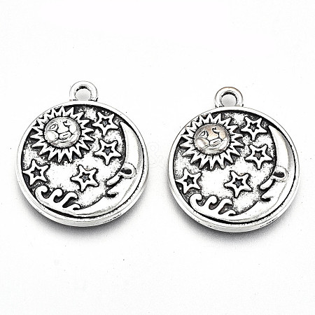 Tibetan Style Alloy Pendant Enamel Settings TIBE-S323-006AS-RS-1