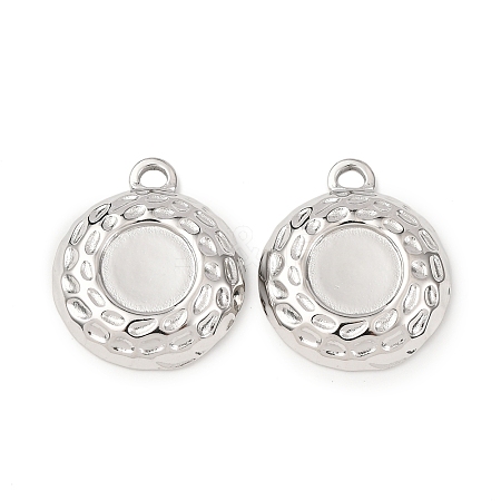 304 Stainless Steel Pendant Cabochon Settings STAS-I358-01P-1