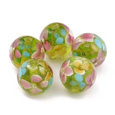 Round Lampwork Beads LAMP-H059-A03-1