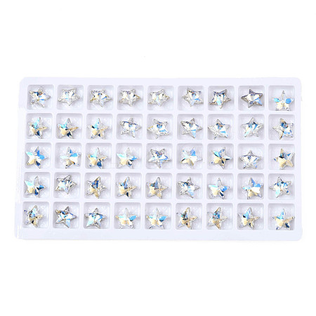 Glass Rhinestone Cabochons MRMJ-N029-04A-15-1