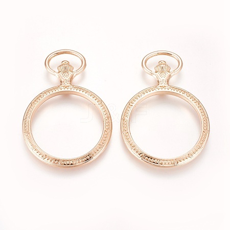 Alloy Open Back Bezel Pendants PALLOY-WH0024-05KCG-1