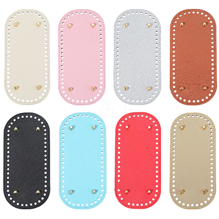 8Pcs 8 Colors Imitation Leather Bag Bottoms FIND-BBC0004-55-1