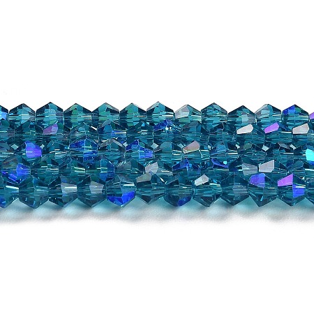 Transparent Electroplate Glass Beads Strands EGLA-A039-T3mm-L01-1