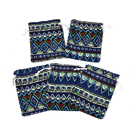Ethnic Style Burlap Packing Pouches ABAG-N009-06C-02-1