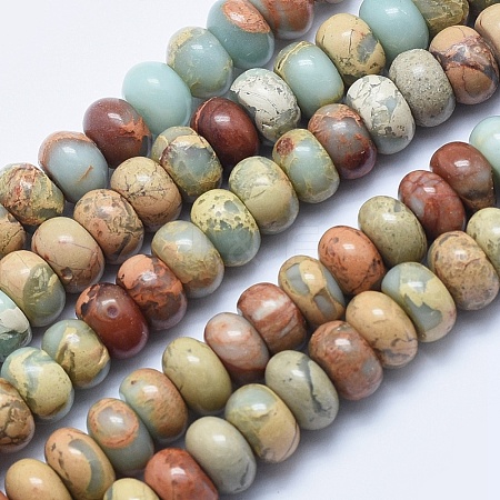 Natural Aqua Terra Jasper Beads Strands G-E444-16-8mm-1