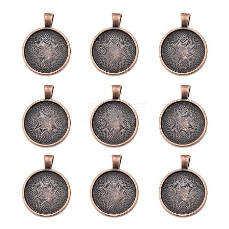 Tibetan Style Alloy Pendant Cabochon Settings LS-TIBE-R295-055R-FF-1