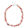 Natural Red Agate Chip Beaded Necklace NJEW-JN03824-04-1