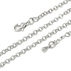 Brass Double Link Chains Necklaces for Women NJEW-D302-37P-4