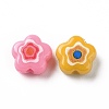 Printed Opaque Acrylic Beads X-OACR-E009-07A-2