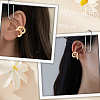 2 Pairs 303 Stainless Steel Cuff Earrings EJEW-BBC0002-25G-5