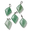 Natural Green Aventurine Pendants G-C066-03F-1