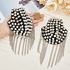 Fashionable Punk Style Chain Tassel Epaulettes DIY-WH0304-475P-3