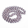 Electroplate Transparent Glass Beads Strands EGLA-N002-34B-C01-2