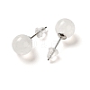 Natural Quartz Crystal Stud Earrings G-B075-02P-03-2