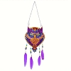 Owl with Feather DIY Diamond Painting Wind Chime Kits PW-WGD2D20-01-5