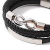 Braided Microfiber Leather Multi-strand Bracelets BJEW-B096-05D-2