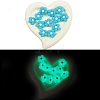 Flower Luminous Silicone Beads SIL-WH0008-37J-2