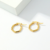 Fashionable Stainless Steel Hexagon Hoop Earrings DX8420-3