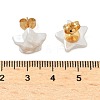 304 Stainless Steel Plastic Imitation Pearl Stud Earrings EJEW-R030-01G-03-5
