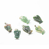 Natural Indian Agate Gemstone Pendants X-G-T032-03-1