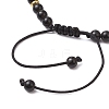 Natural Obsidian Braided Bead Bracelets BJEW-JB11241-05-4