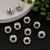 Brass Rhinestone Spacer Beads X-RB-A020-9mm-01P-6