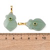 Natural Green Aventurine Pendants G-P628-05G-01-3
