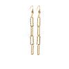 Brass Paperclip Chain Necklace & Bracelet & Anklet & Dangle Earring Jewelry Sets SJEW-JS01184-10
