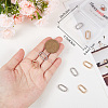 10Pcs 2 Colors Brass Spring Gate Rings KK-BBC0007-77-3