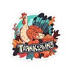 50Pcs Thanksgiving Day Cartoon Paper Self-Adhesive Picture Stickers STIC-C010-05-3