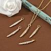 SHEGRACE Brass Micro Pave Cubic Zirconia Pendants XGRQ3D897-502G-5