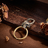 Skull Brass Lobster Claw Clasps KK-WH20002-20B-4