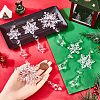 15Pcs 3 Styles Christmas Acrylic Snowflake Pendant Decorations HJEW-SP0001-04A-3