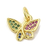 Real 18K Gold Plated Brass Pave Cubic Zirconia Pendants KK-M283-11O-02-1