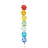 Butterfly Iron Colorful Chandelier Decor Hanging Prism Ornaments HJEW-P012-02G-5
