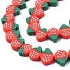 Handmade Polymer Clay Bead Strands CLAY-R069-01G-03-3