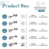 40Pcs 5 Size Crystal Rhinestone Tiny Star Stud Earrings EJEW-TA0001-13-3