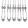 304 Stainless Steel Beaded Necklaces NJEW-H210-B-P-1