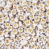 500Pcs Plating Acrylic Beads PACR-TADJ0001-01M-2