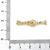 Ring Brass Micro Pave Clear Cubic Zirconia Fold Over Clasps KK-Z143-21G-3