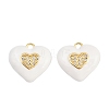 Brass Micro Pave Cubic Zirconia Pendants KK-B157-32G-2