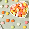 Rubberized Style Imitated Silicone Acrylic Beads MACR-PA0001-06B-03-7